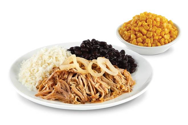 Mojo Roast Pork - With Rice and Beans and 1 Additional Side