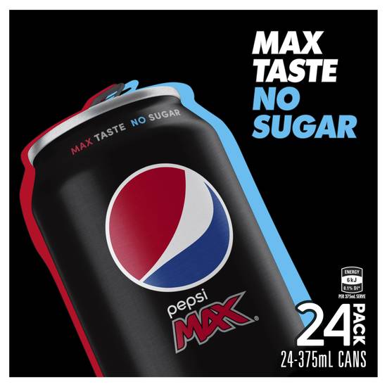 Pepsi Max Cans (24 Pack) 375mL