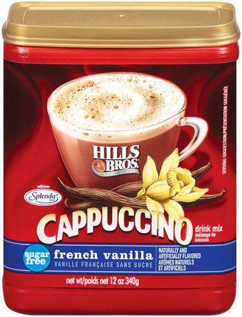 Mélange de boisson vanille française sans sucre de Hills Bros Cappuccino  340 g 