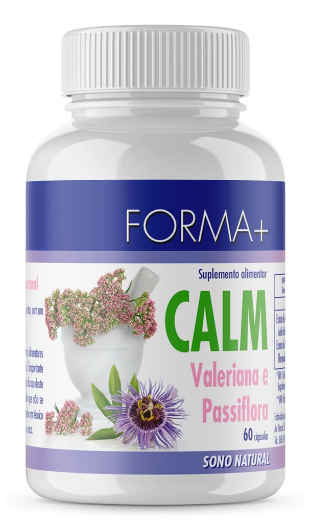 Forma+  - Calm, valeriana e passiflora (cÃ¡psulas), embalagem de 24g