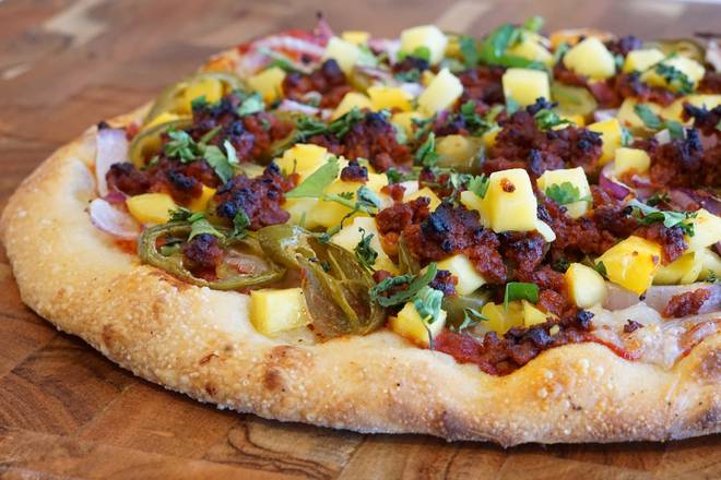 Sweet & Spicy Pineapple Vegan  Pizza **