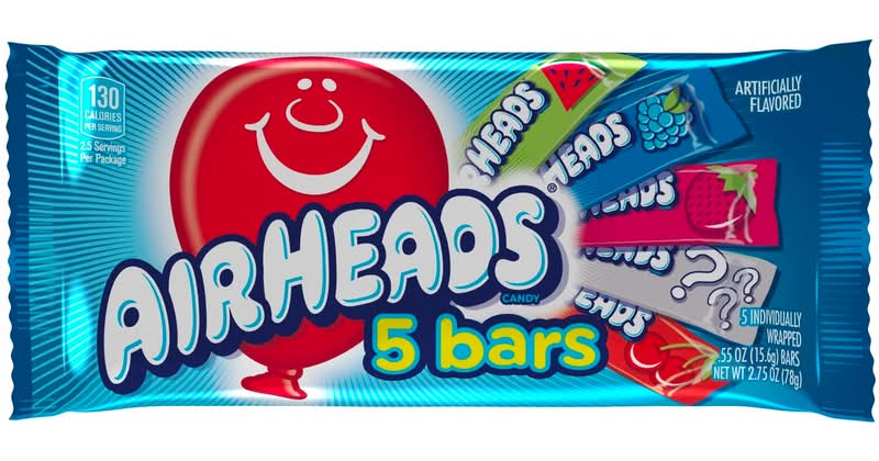Air Heads Assorted Fruit Flavors 5 Bars 2.75oz