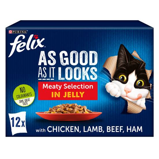 Felix As Good As It Looks Senior Meaty Selection in Jelly 12 x 100g