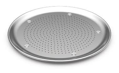 Nordic Ware Naturals Aluminum Round Pizza Tray Oven-Safe Hand Wash 16 Baking Pan, Large, Silver
