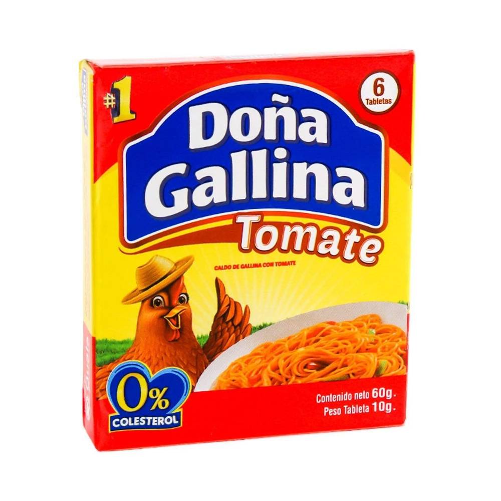 Sopita Caldo de Pollo Con Tomate Doña Gallina 6 uds