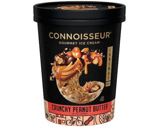 Connoisseur Laneway Sweets Crunchy Peanut Butter & Salted Caramel Ice Cream 1L