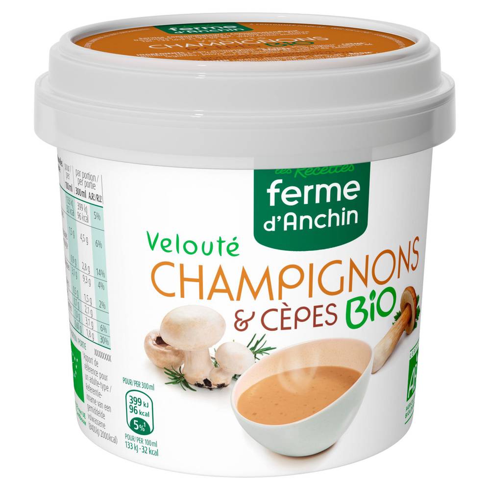 Les Recettes Ferme d'Anchin - Velouté aux champignons biologique (300g)