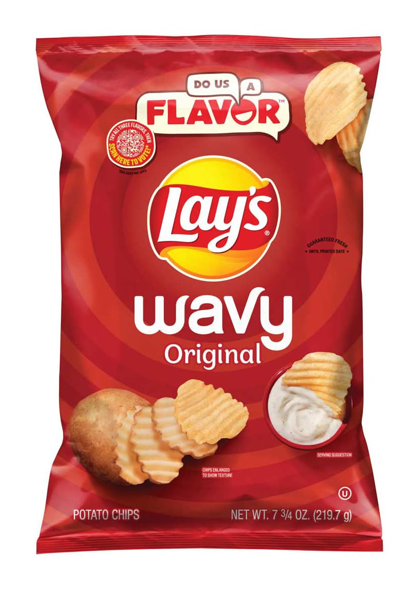 Lay's Wavy Original Potato Chips 7.75 Oz Bag