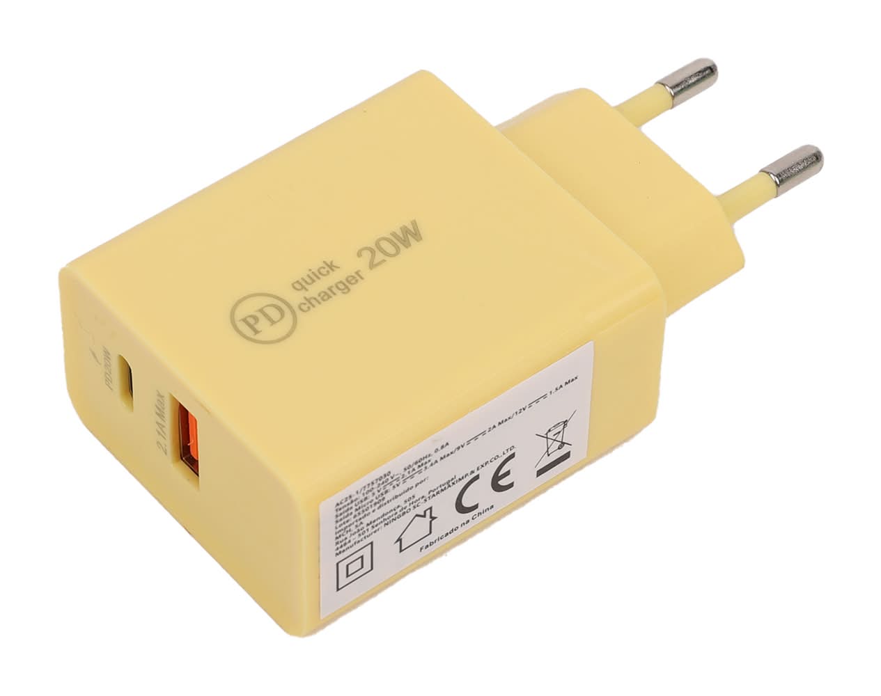 Carregador Com 2 Entradas Usb/Micro Usb