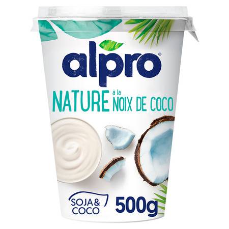 Dessert végétal soja nature noix de coco ALPRO - le pot de 500g