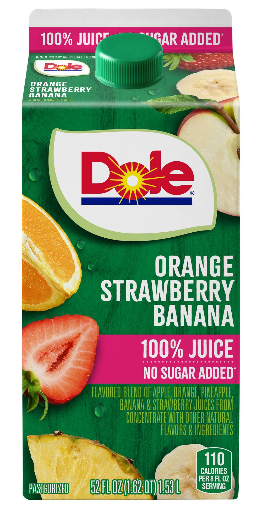 Dole 100% Fruit Juice, Orange-Strawberry-Banana (52 fl oz)
