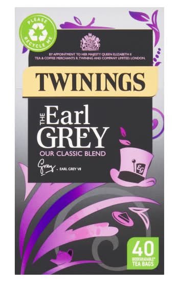 Twinings The Earl Grey Plant-Based Tea Bags (40 pack)