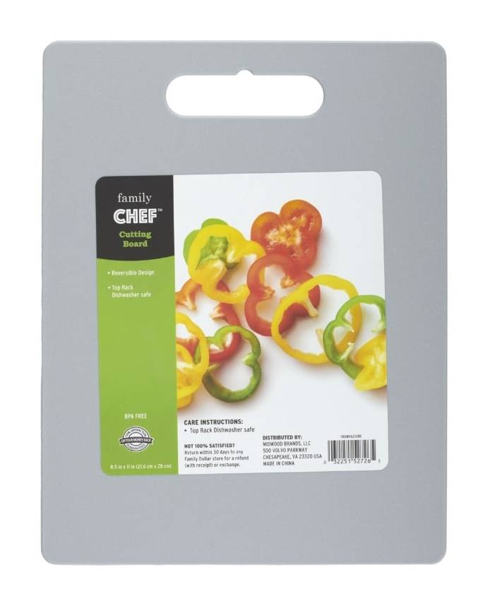 Family Chef Poly Cutting Board, 8.5x11 in