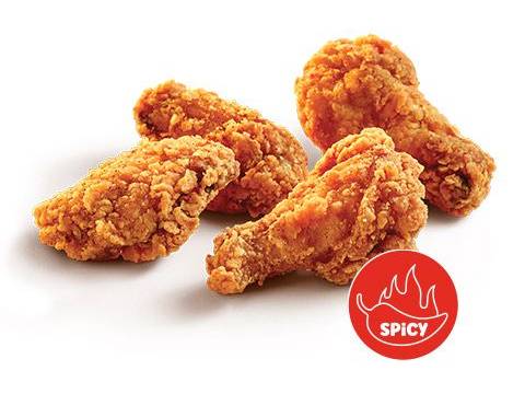 4 Spicy Wings - Crispy Classic Chicken