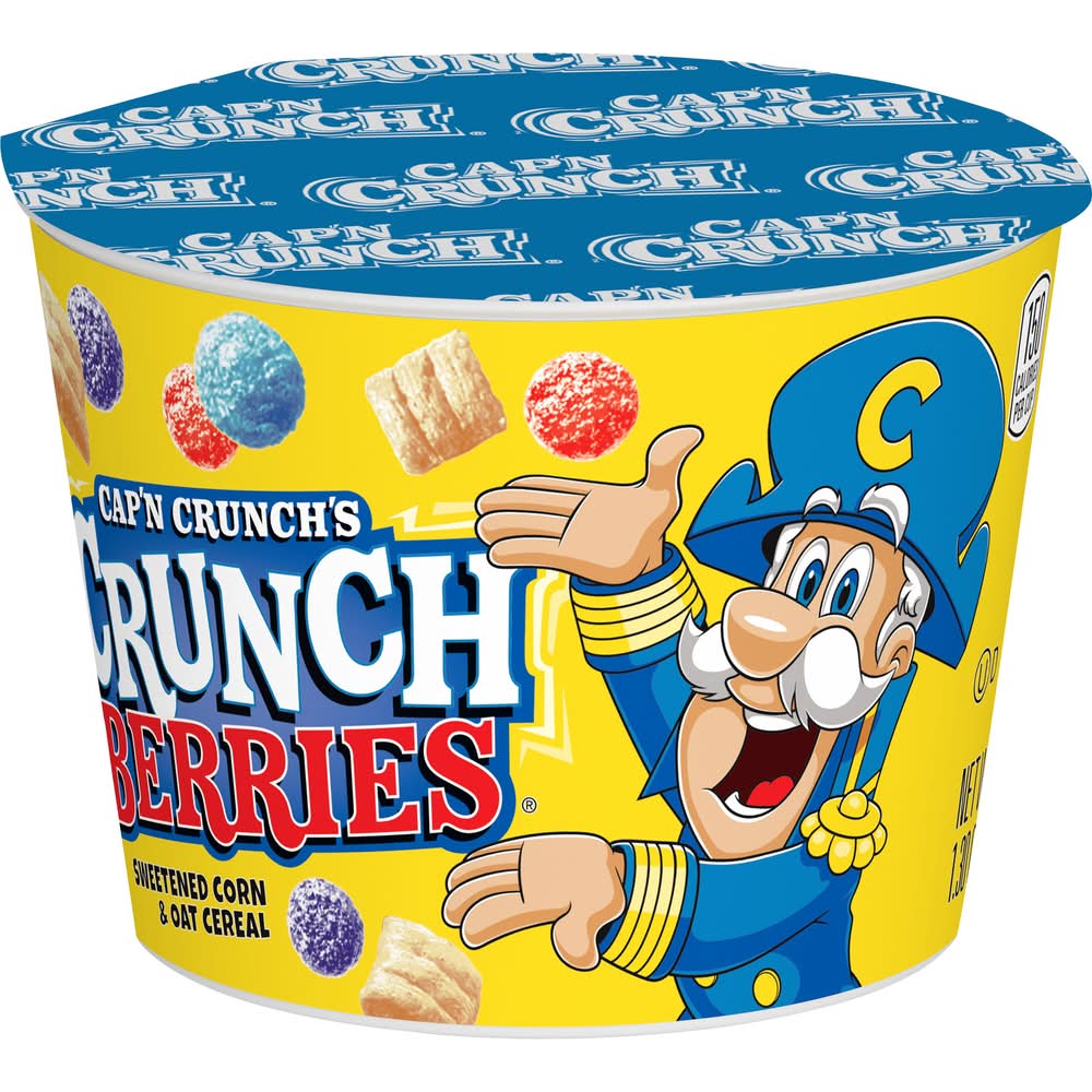 Cap'n Crunch Sweetened Corn & Oat Cereal, Crunch Berries (1.3 oz)
