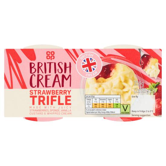 Co-Op Strawberry Trifle 2 X 125g