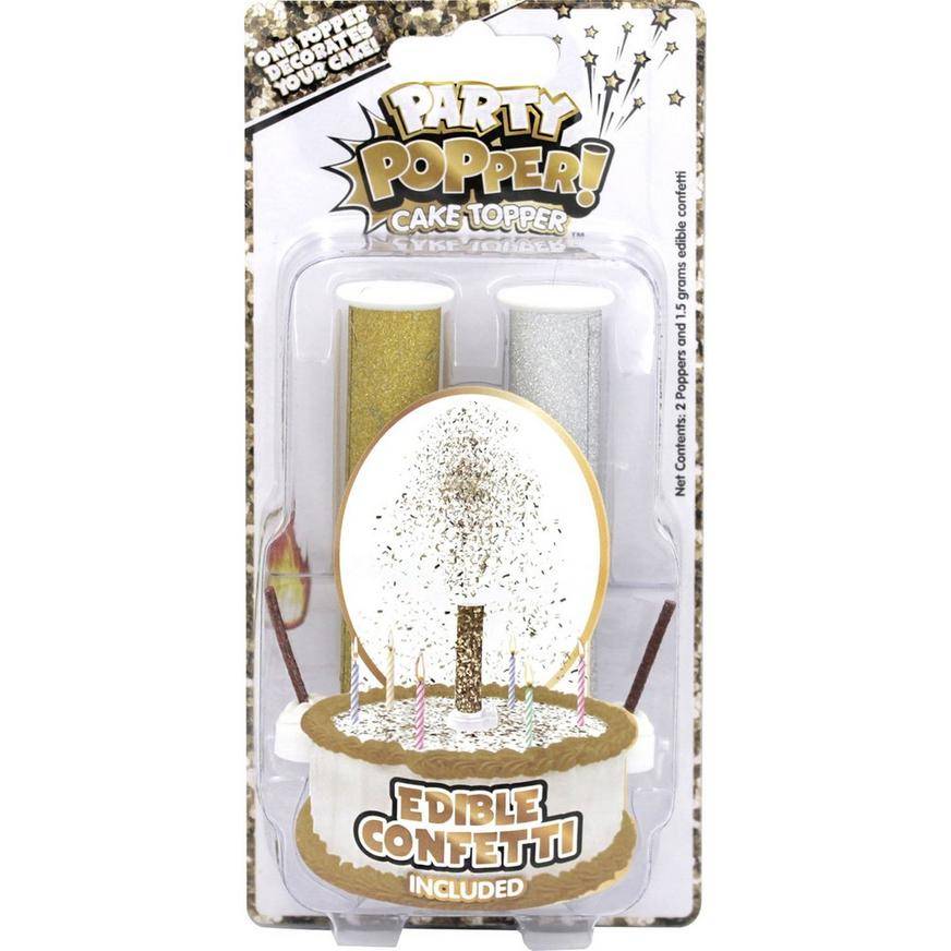 Party Popper Cake Toppers, 7.12in, 2ct