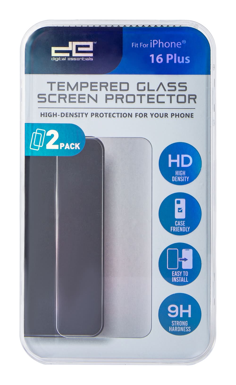 iPhone 16 Plus® HD Clarity Tempered Glass 2-Pack V2