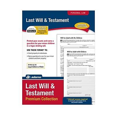 Adams Last Will & Testament, Forms & Instructions (LF235/ALFP117)