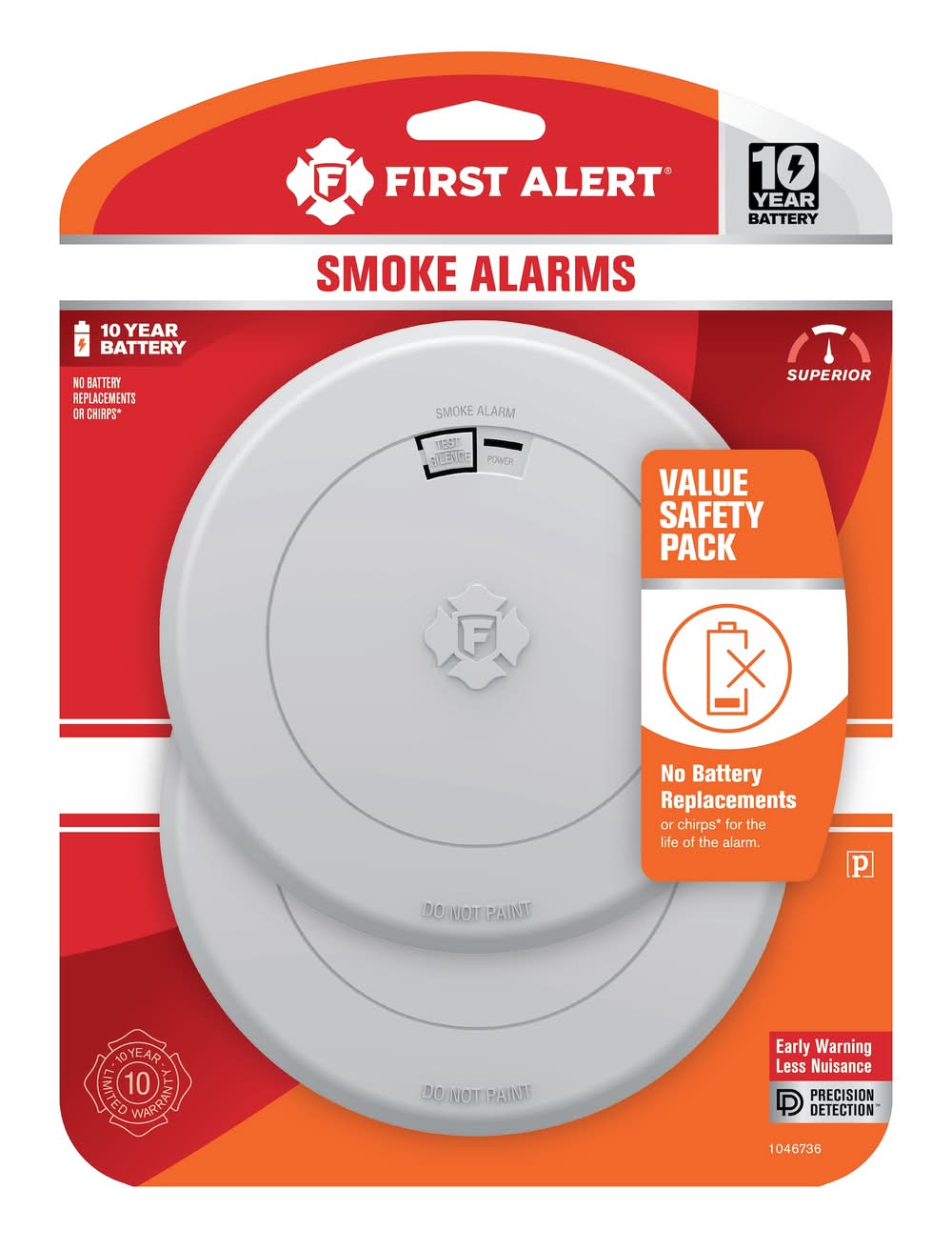 First Alert 10-Year Battery-operated Photoelectric Smoke Detector (2-Pack)