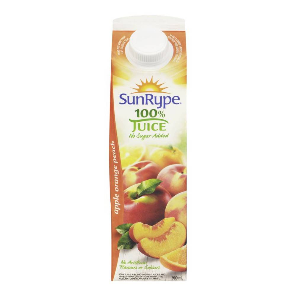 SunRype 100% Apple Orange Peach Juice (900 ml)