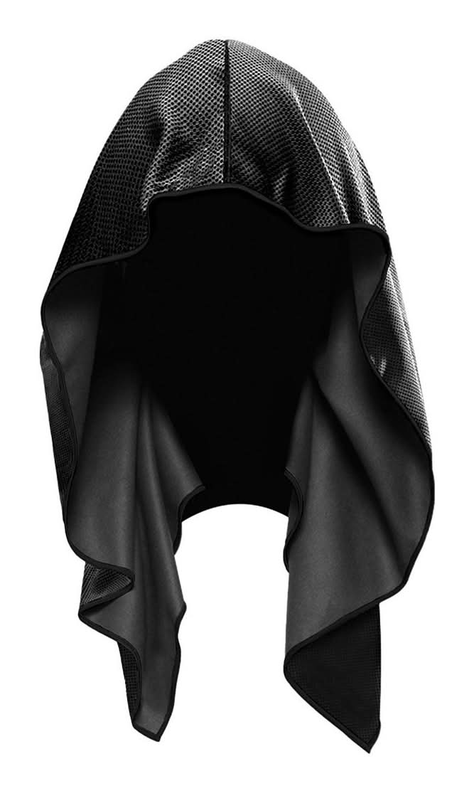 Mission Cooling Hoodie Towel, Black