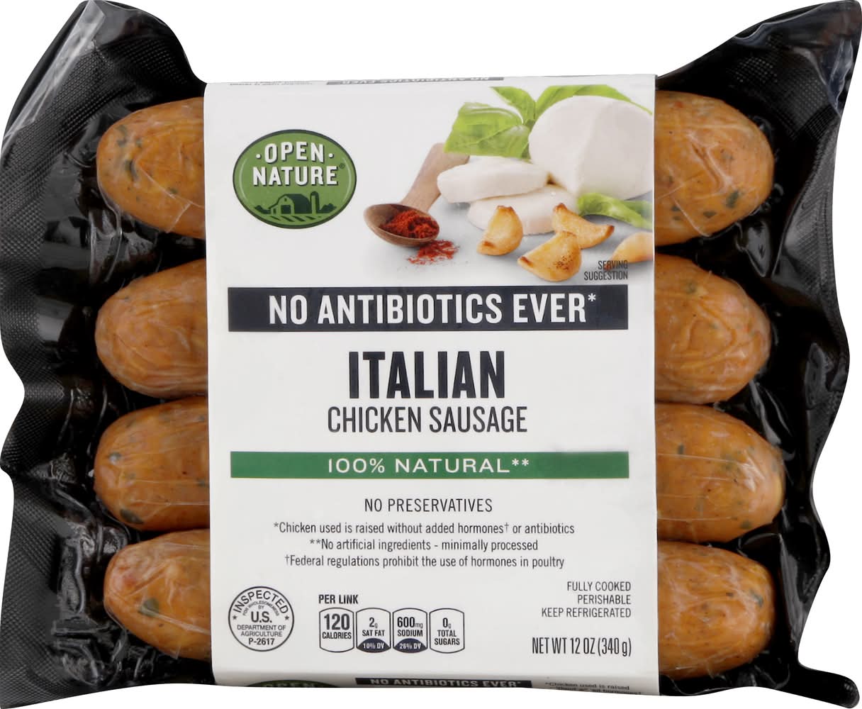 Open Nature Mild Italian Chicken Sausage (12 oz, 5 ct)