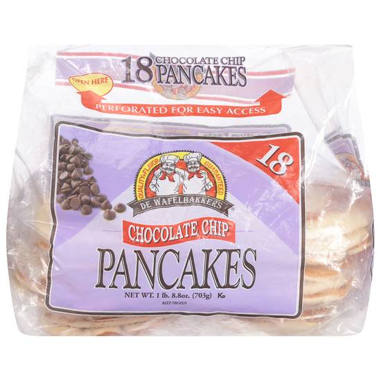 De Wafelbakkers Chocolate Chip Pancakes(18 Ct)