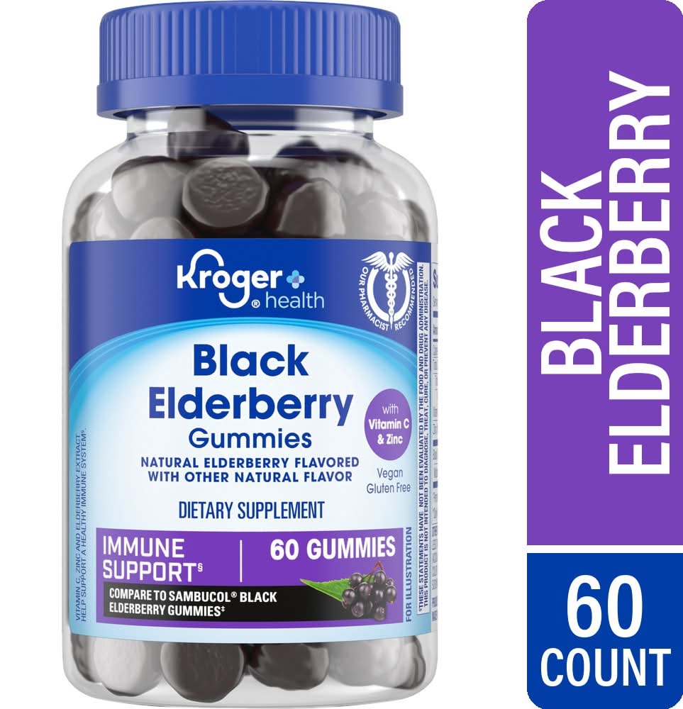 Kroger Immune Support Dietary Supplements, Black Elderberry (60 ct)