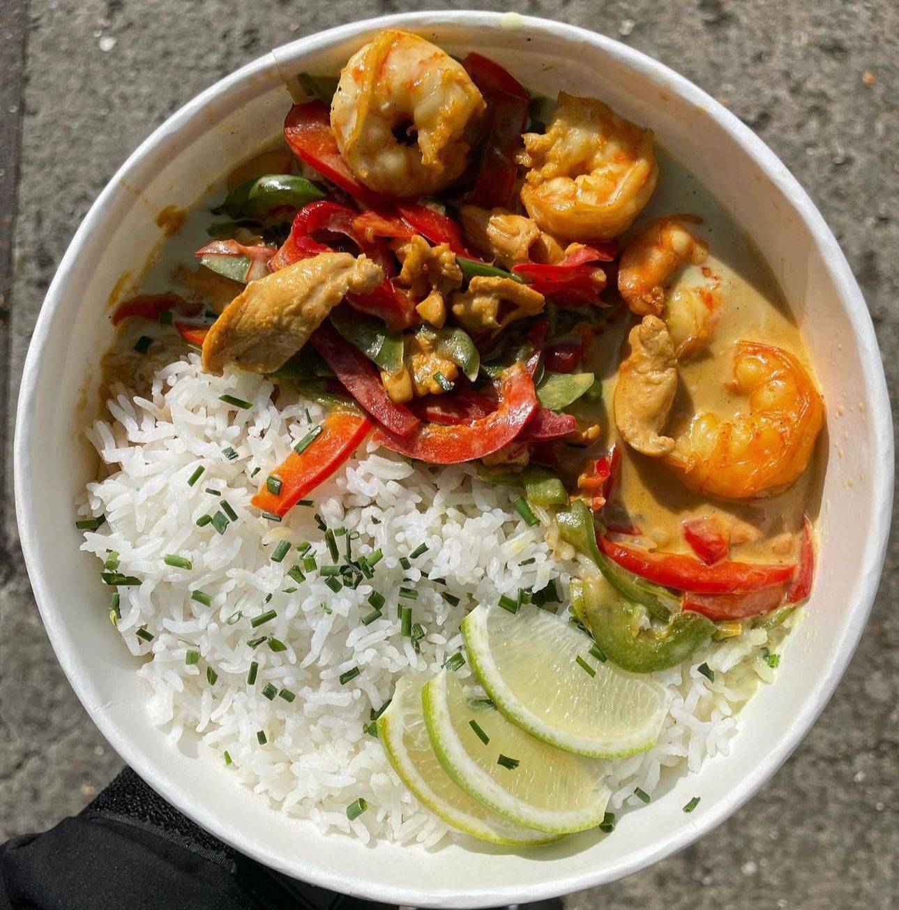 Riz sauté au poulet sauce curry jaune 💛