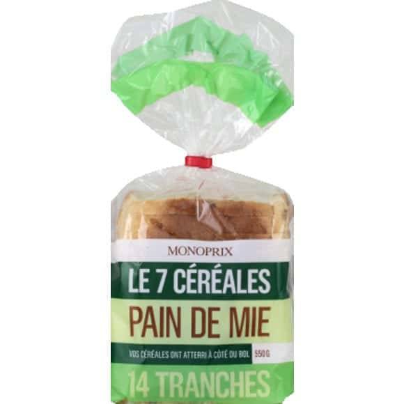 Monoprix Pain De Mie Spécial Sandwich Le Paquet De 14 - 550 G