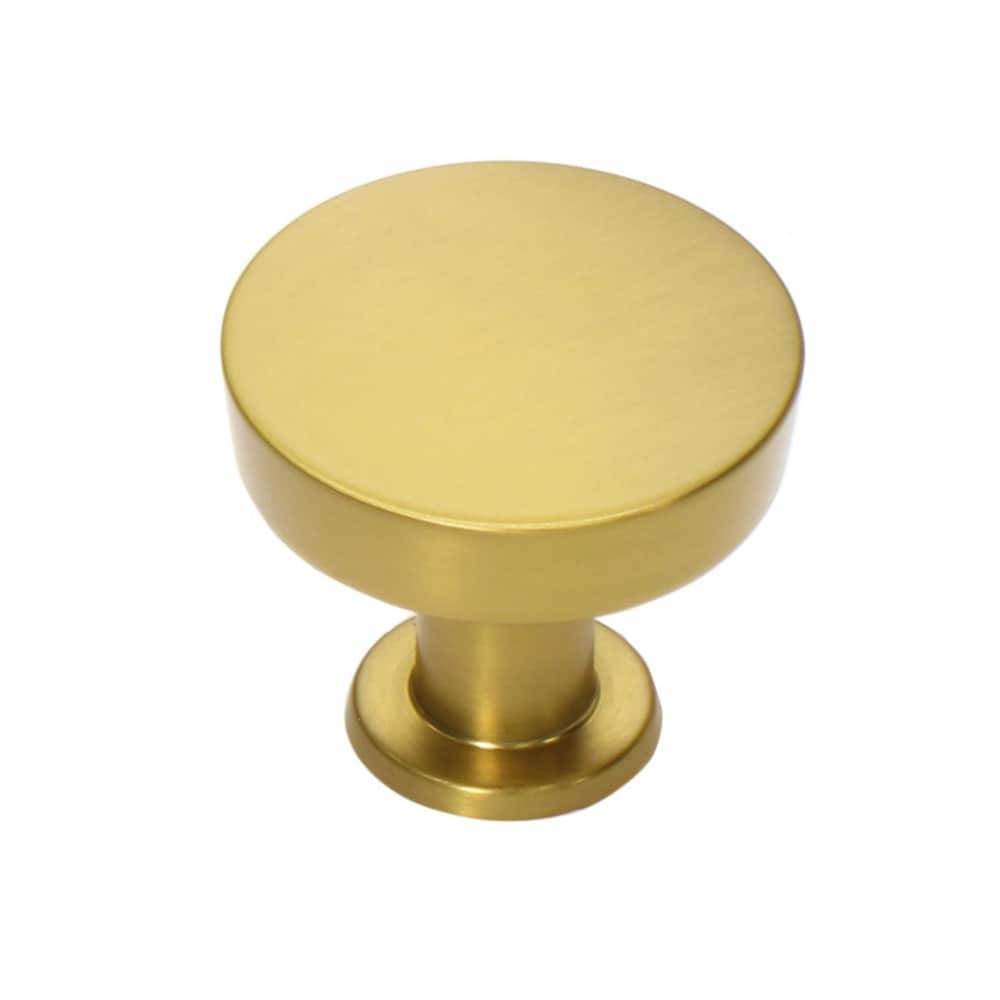 Origin 21 Vero 1-1/4-in Brushed Gold Round Transitional Cabinet Knob | CAB-000-326-BG