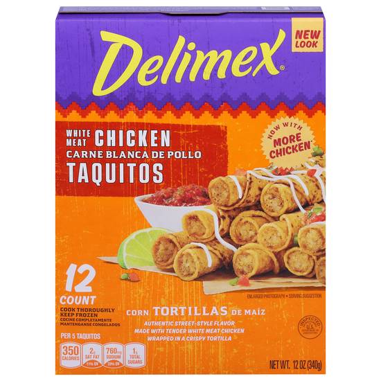 Delimex White Meat Chicken Corn Taquitos (12 ct)