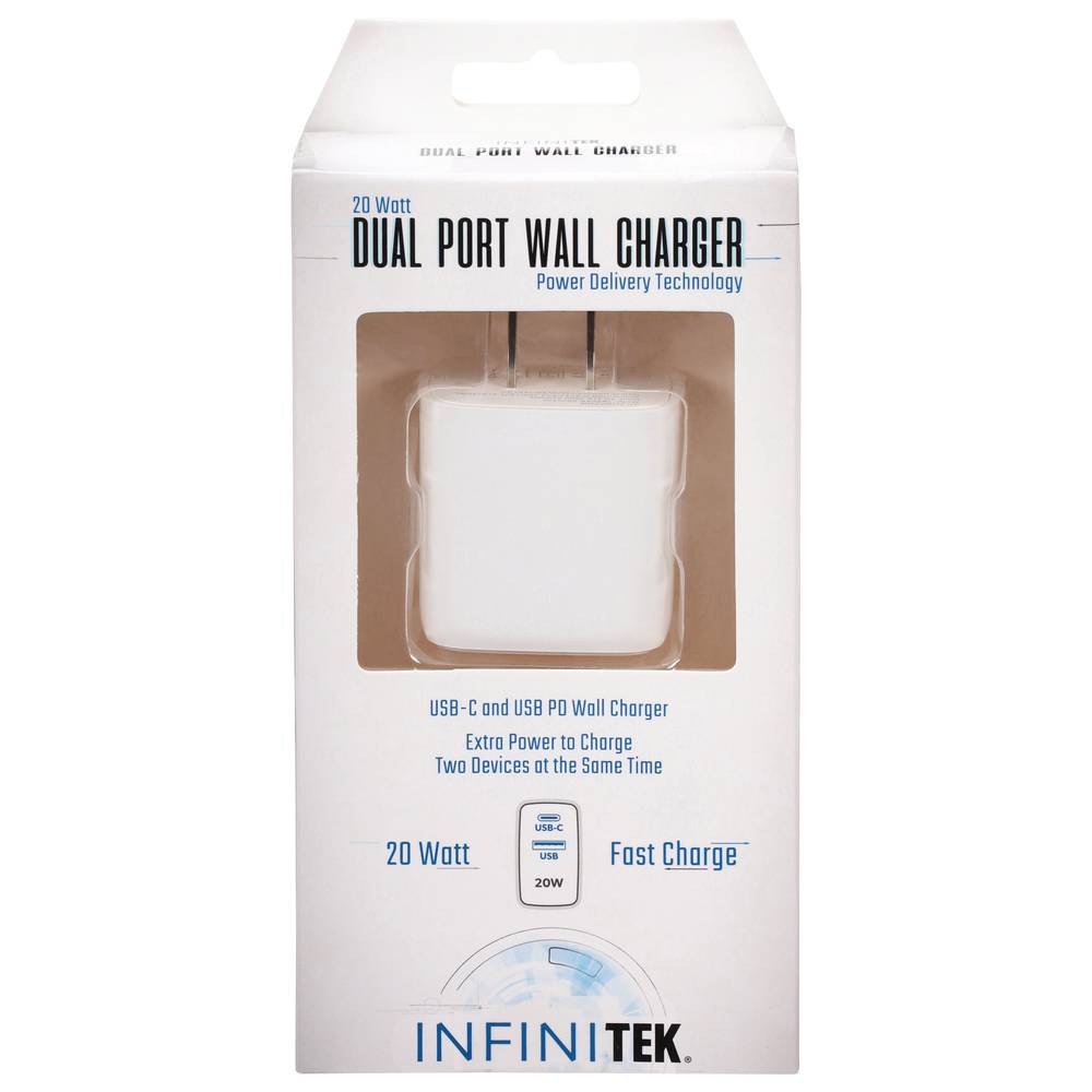 Dual Port Wall Charger Fast Charge Usb (ea)