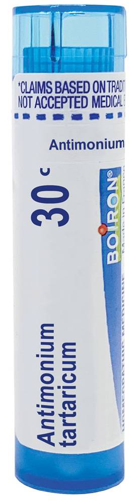 Boiron Antimonium Tartaricum 30 C Homeopathic Medicine Pellets (80 ct)