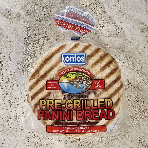 Kontos - Pre-grilled 8" Panini Bread Pack - 36oz - 10/10ct (10 Units)