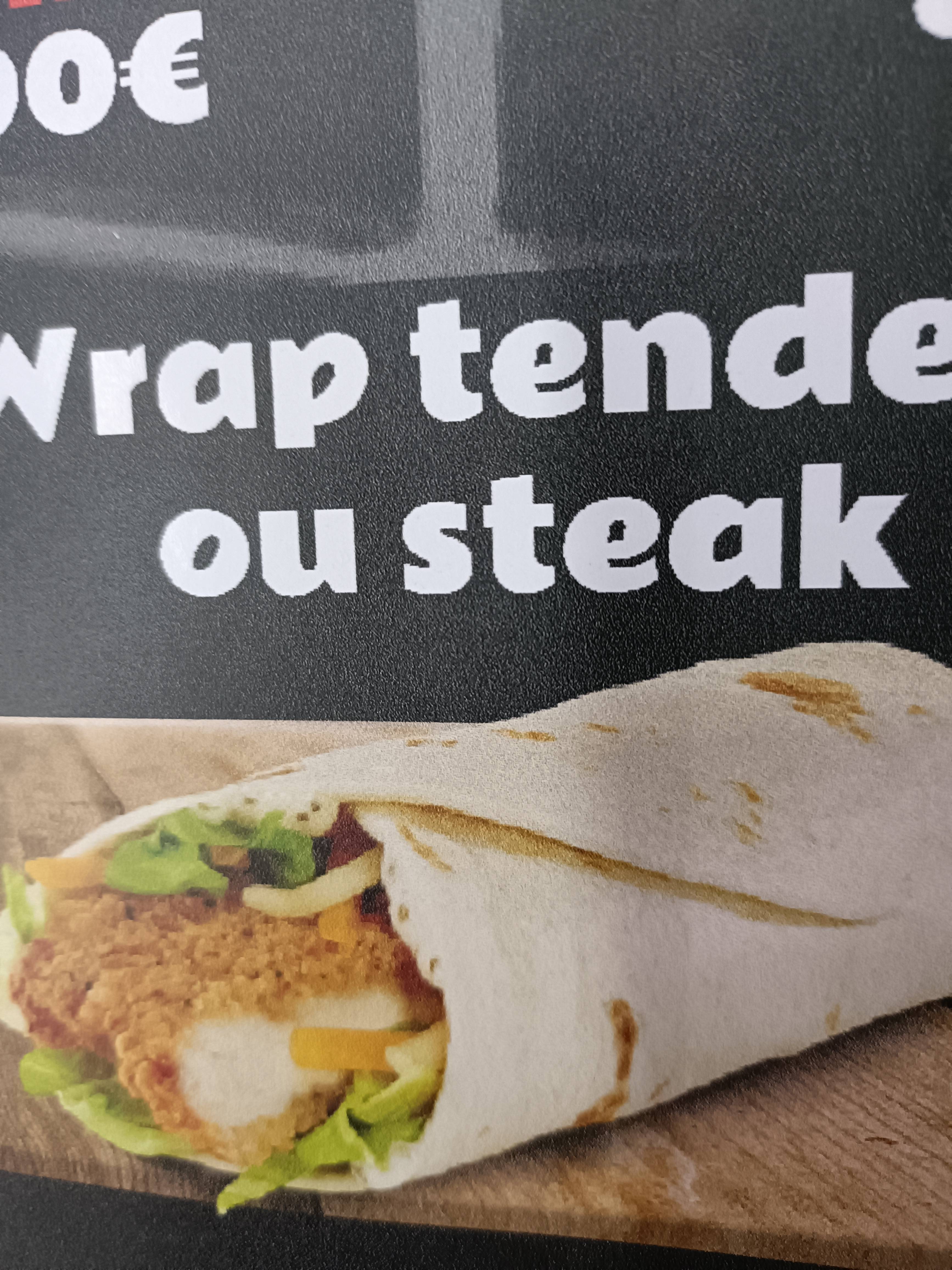 Wrap Tender 🌯🍗  ou Steak Menu🥩🍟