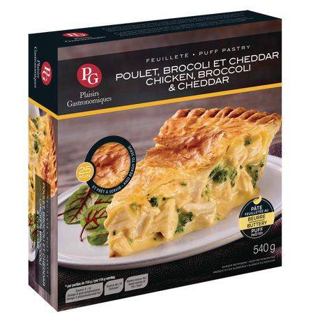 Plaisirs gastronomiques feuilleté au poulet, brocoli et cheddar plaisirs gastronomiques (540 g) - chicken broccoli & cheddar puff pastry (540 g)