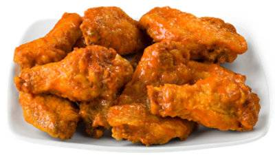 Deli Chicken Wings Glazed Buffalo Hot - 1 Lb (Available After 10Am)