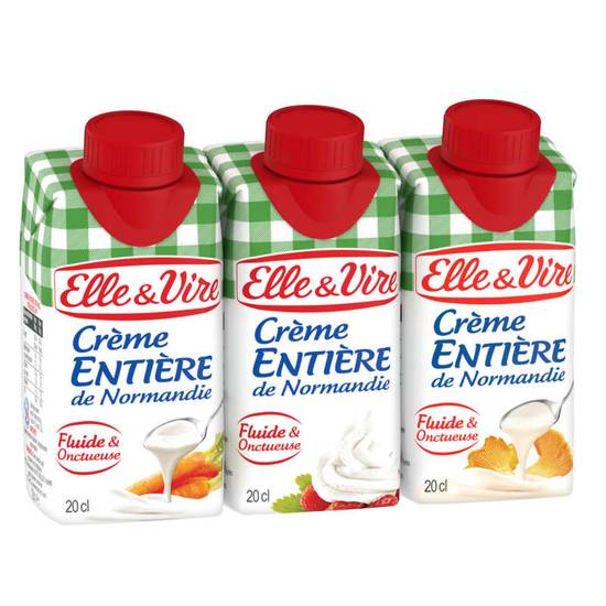 Crème entière - Fluide - Onctueuse - 30% matières grasses - Brique