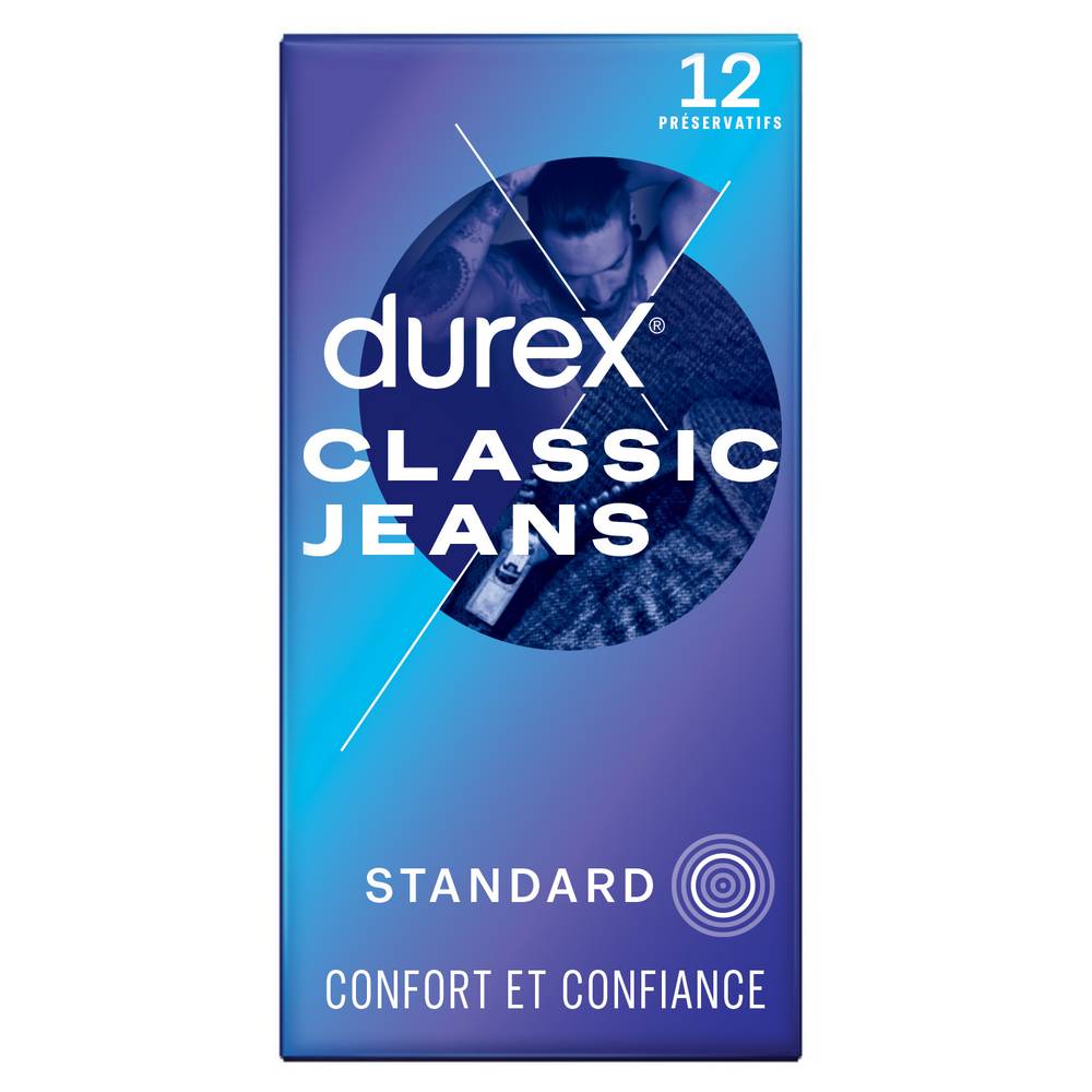 Durex - Préservatifs classic jeans confort et confiance