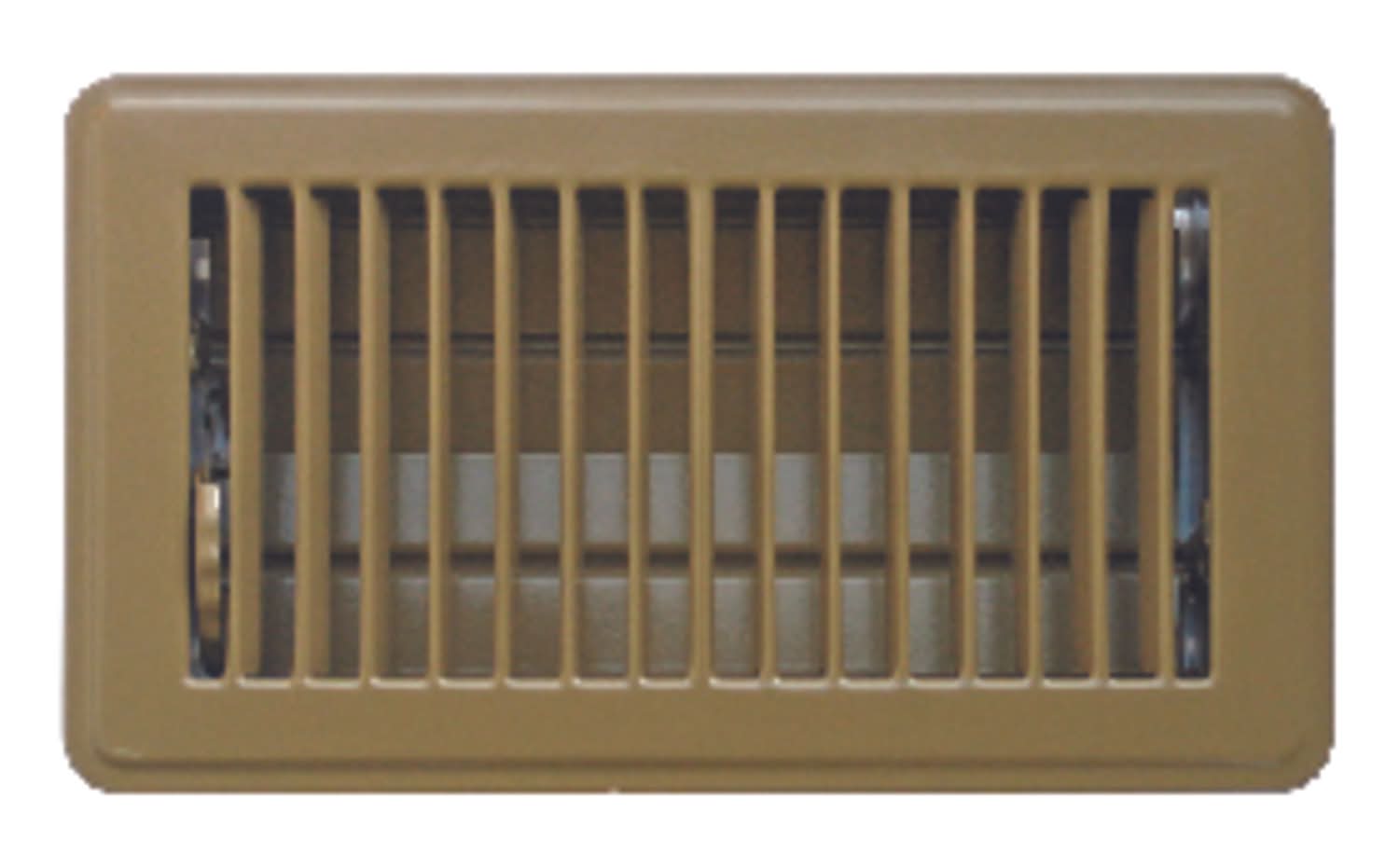 Tru Aire 4 In. H X 8 In. W 2-Way Powder Coat Brown Steel Floor Register