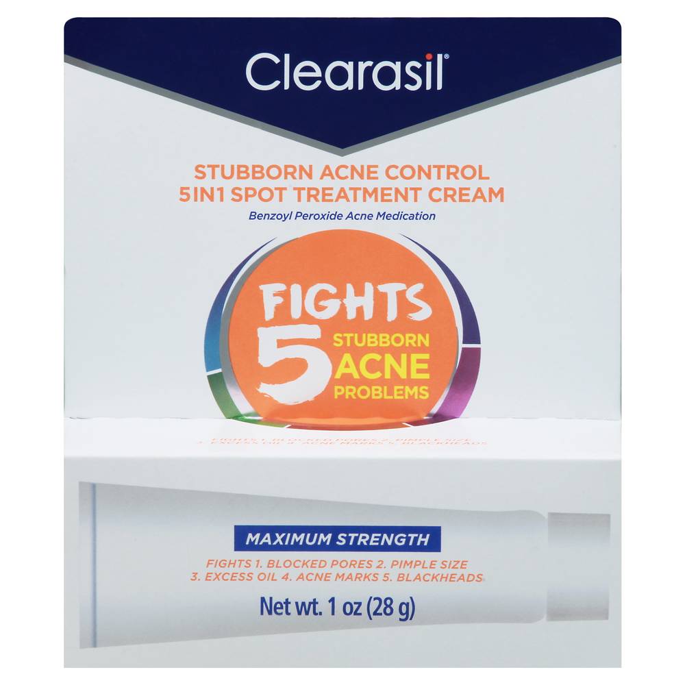 Clearasil Maximum Strength 5 in 1acne Spot Treatment Cream (1 oz)