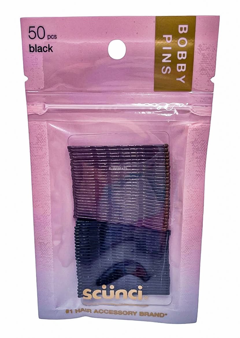 Scunci Bobby Pins, Black (50 ct)