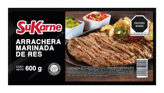 SuKarne · Arrachera marinada de res (600 g)