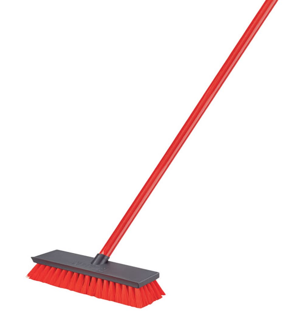 Libman 10 In. W Hard Bristle 48 In. Steel Handle Floor Scrub Brush