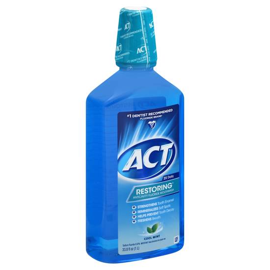 Act Cool Mint Anticavity Mouthwash (33.8 fl oz)
