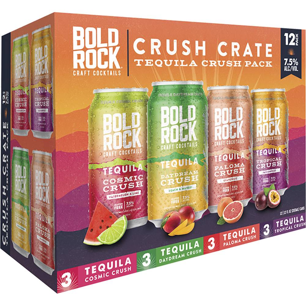 Bold Rock Crush Crate Tequila Cocktail Varity pack (144 fl oz)