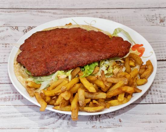 Assiette viande hachée shami épicée