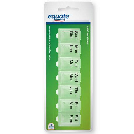 Equate Extra Large Pill & Vitamin Planner (seven compartments)